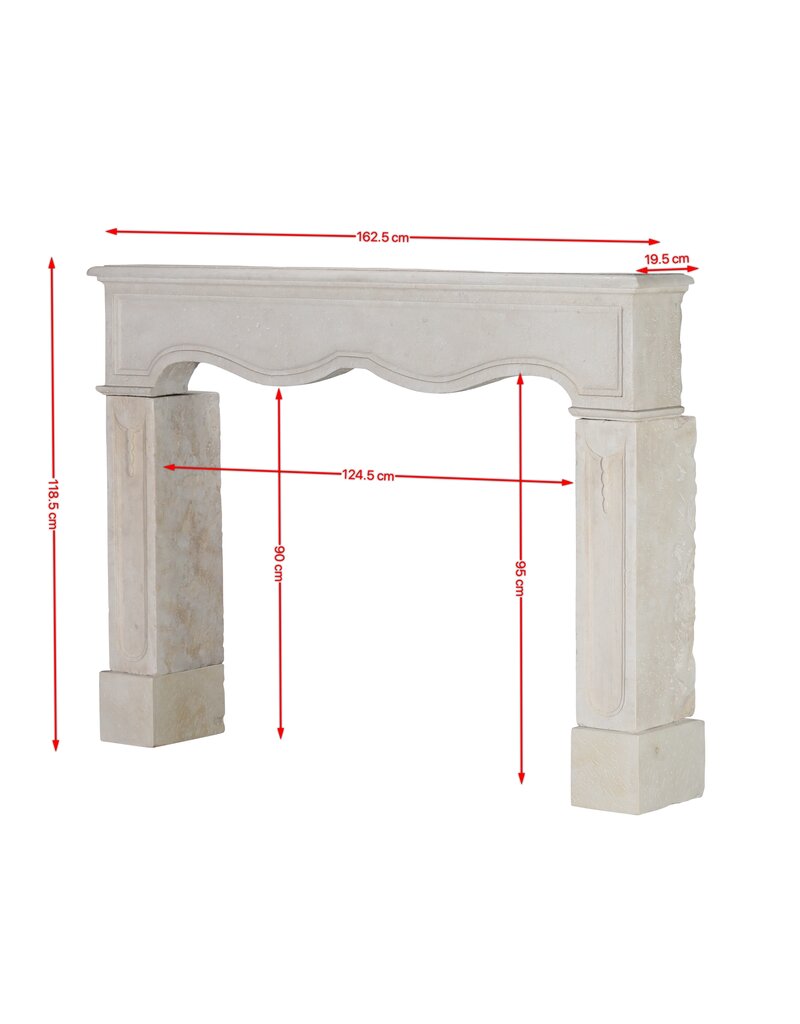 Timeless White French Limestone Fireplace Surround