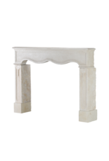 Timeless White French Limestone Fireplace Surround