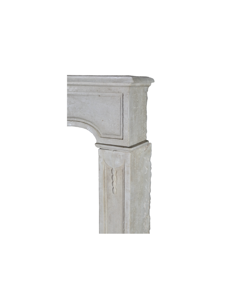 Timeless White French Limestone Fireplace Surround