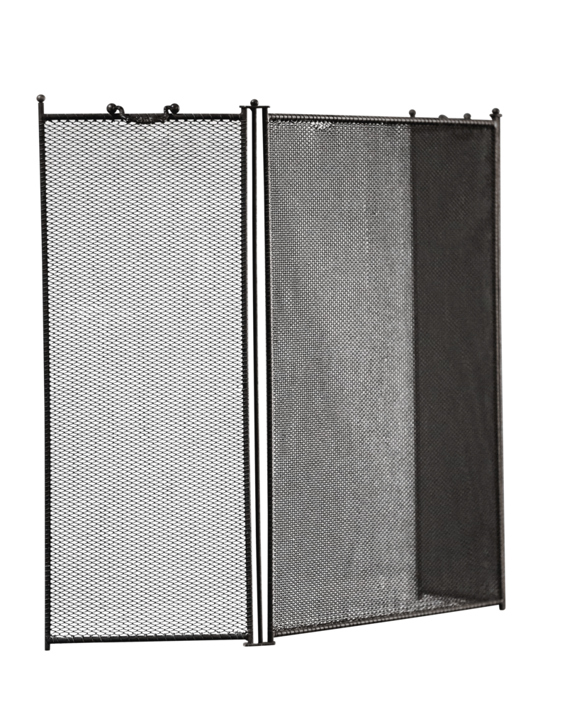 Maison Leon Van den Bogaert Fireplace Screen With Black Patina
