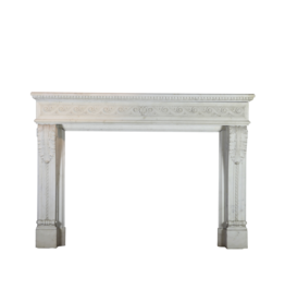 Maison Leon Van den Bogaert Grand Palace White Statuary Vintage Chimney Piece