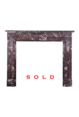 Maison Leon Van den Bogaert Belgian Vintage Brown Marble Fireplace Surround
