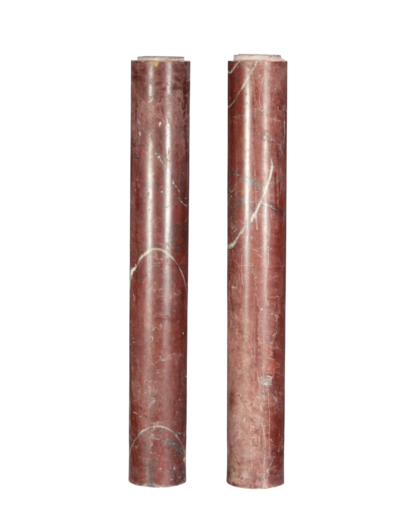 Maison Leon Van den Bogaert Pair Antique Columns In Marble