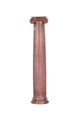 Maison Leon Van den Bogaert Antike Säule aus griechischen ionischen Stil aus rotem Marmor