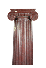 Maison Leon Van den Bogaert Greek Ionic Style Antique Column In Red Marble