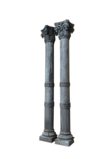 Maison Leon Van den Bogaert Pair Neo-Renaissance Colums In Wood