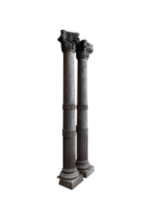 Maison Leon Van den Bogaert Paire De Colonnes Néo-Renaissance En Bois