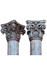 Maison Leon Van den Bogaert Pair Neo-Renaissance Colums In Wood