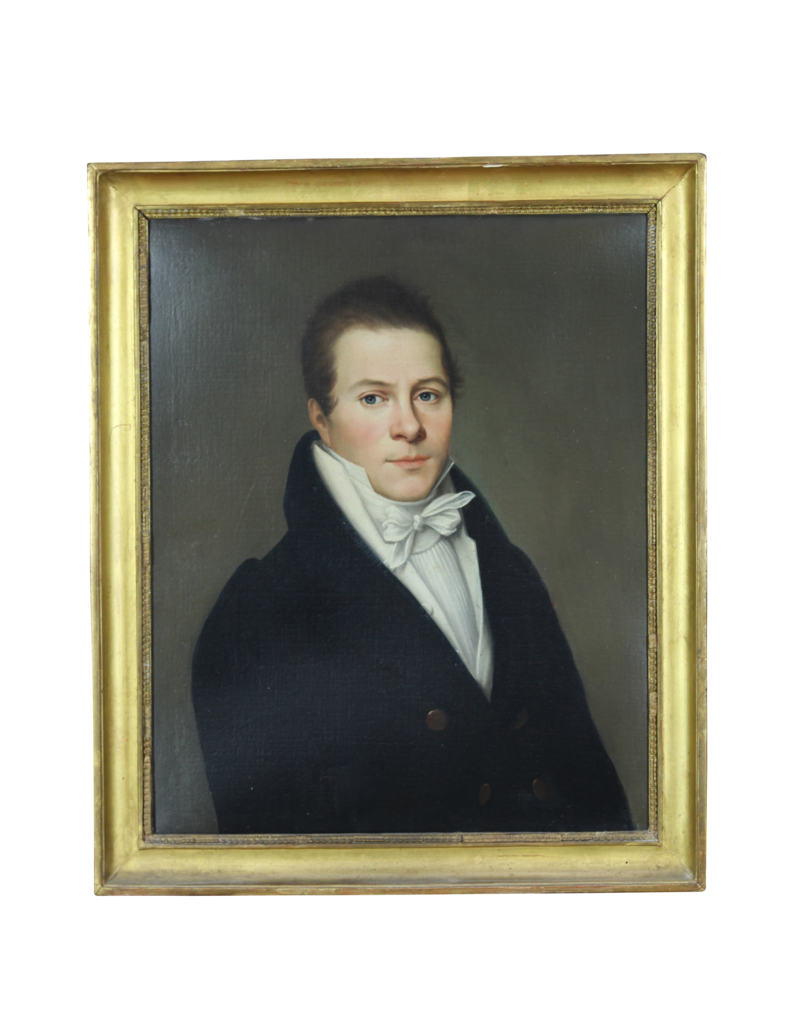 Maison Leon Van den Bogaert Antique Painting Of A Gentleman