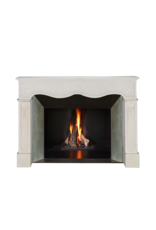 Timeless White French Limestone Fireplace Surround