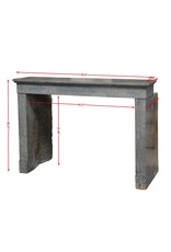 Maison Leon Van den Bogaert Timeless Chic French Bleu Stone Antique Fireplace Surround