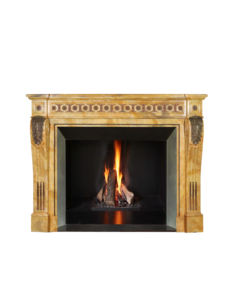 Maison Leon Van den Bogaert Chimenea de Mármol Jaune De Sienne con Bijouterie