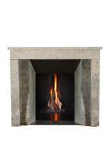 Small French Country Limestone Fireplace Surround