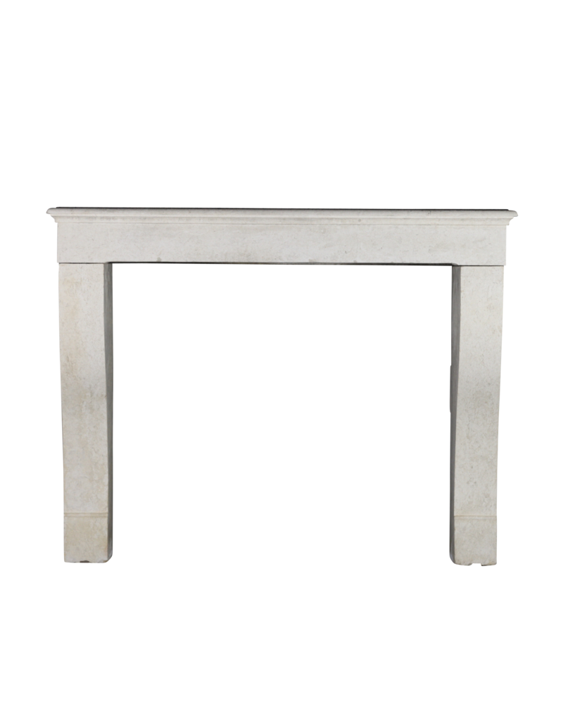 Marco De Chimenea De Piedra Caliza Blanca Vintage Atemporal