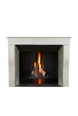 Marco De Chimenea De Piedra Caliza Blanca Vintage Atemporal