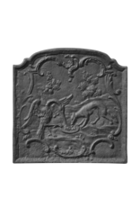 Plaque De Cheminée Avec La Fable Du Renard Et De La Cigogne