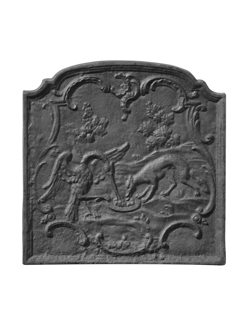Maison Leon Van den Bogaert Haardplaat Met De Fabel Van De Vos En De Ooievaar