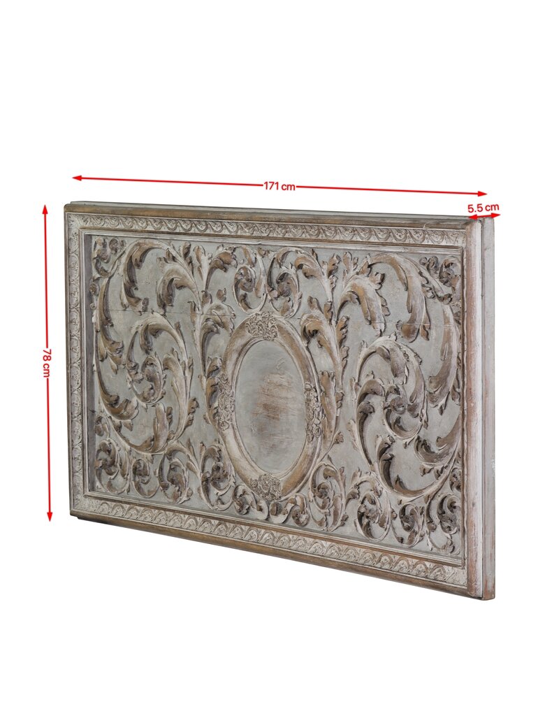 Maison Leon Van den Bogaert Panneau Mural Ancien En Bois Décor Royal