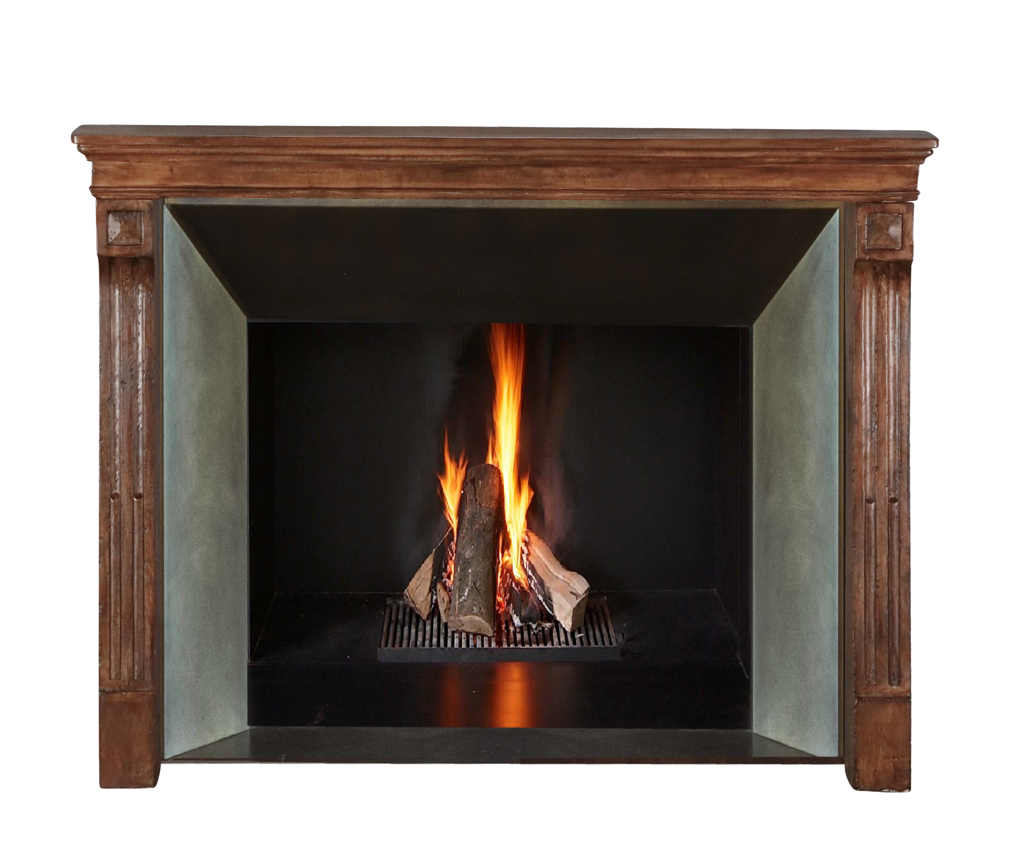 Manoir Antique Rustic Fireplace Surround In Limestone - The Antique ...