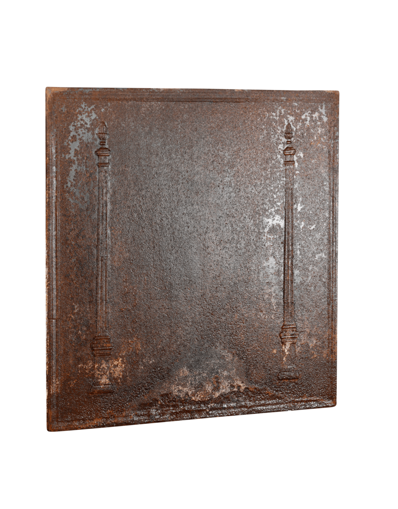 Maison Leon Van den Bogaert Platte aus Louis-XVI-Kaminfeuerplatten-Stil aus Gusseisen