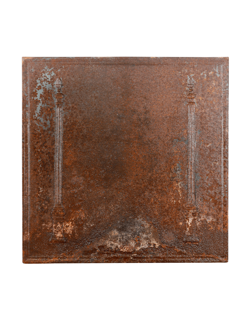 Maison Leon Van den Bogaert Platte aus Louis-XVI-Kaminfeuerplatten-Stil aus Gusseisen