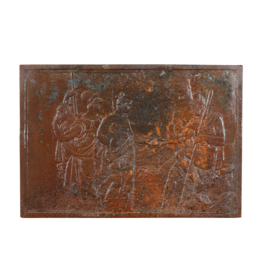 Bas Relief Fireplace Decor With Patina