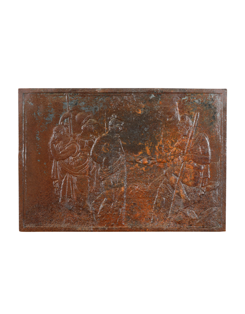 Maison Leon Van den Bogaert Flachrelief-Kamindekorplatte mit Patina