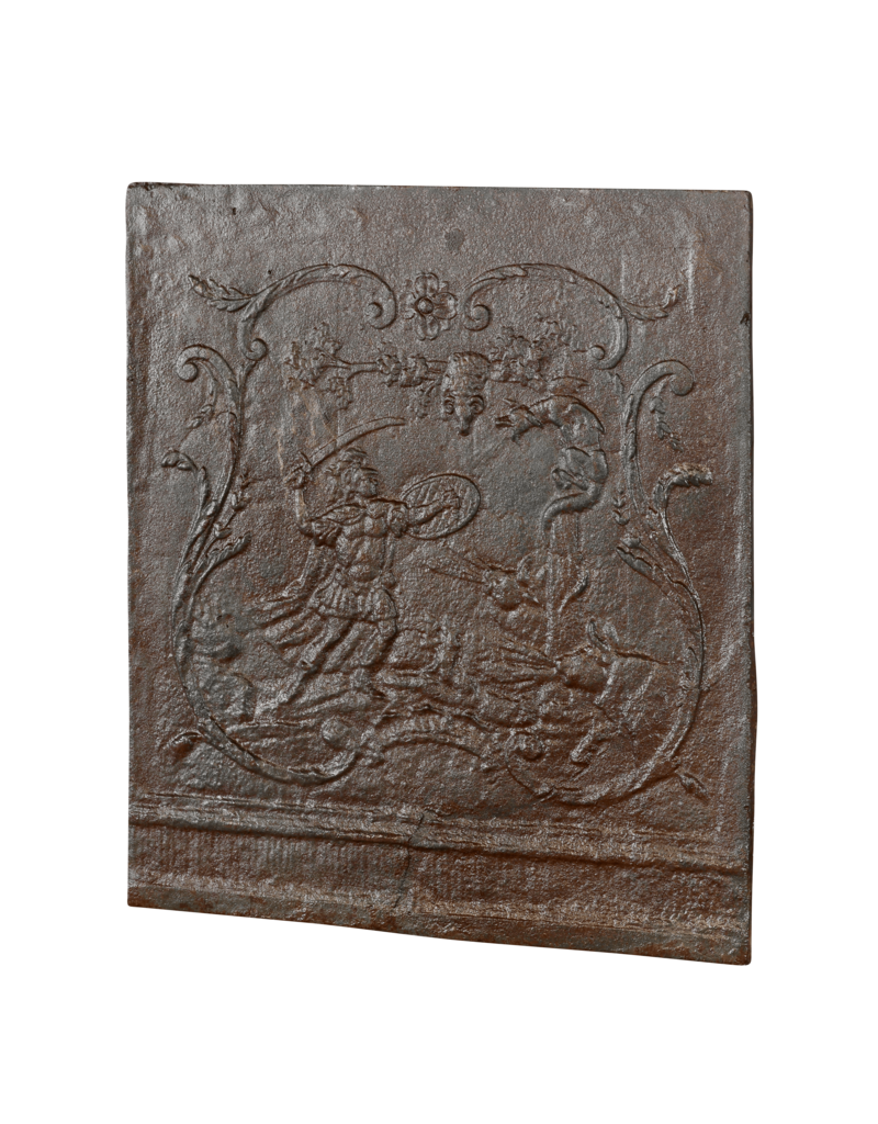 Bas Relief Fighting The Wild Animals Fireback