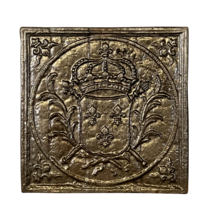 Maison Leon Van den Bogaert French Kings Coat of Arms Fireplace Decor Plates — 64 cm High