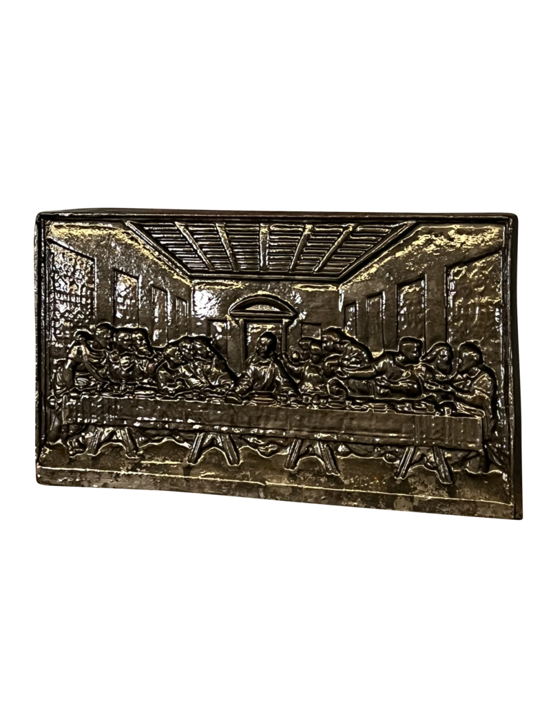 Maison Leon Van den Bogaert Walplatte Das letzte Abendmahl aus Gusseisen