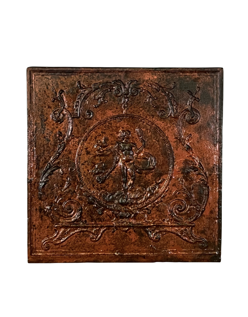 Plaque De Cheminée En Forme De Dame Rouge Avec Miroir