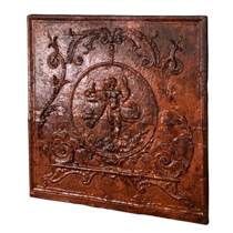 Maison Leon Van den Bogaert Rode dame met spiegel haardplaat — 80 cm hoog