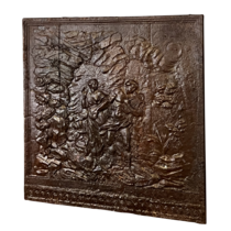 Maison Leon Van den Bogaert Plaque décorative en fonte représentant un joueur de harpe
