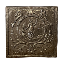 Maison Leon Van den Bogaert Alchemist Wandplatte aus Gusseisen, Kamindekoration