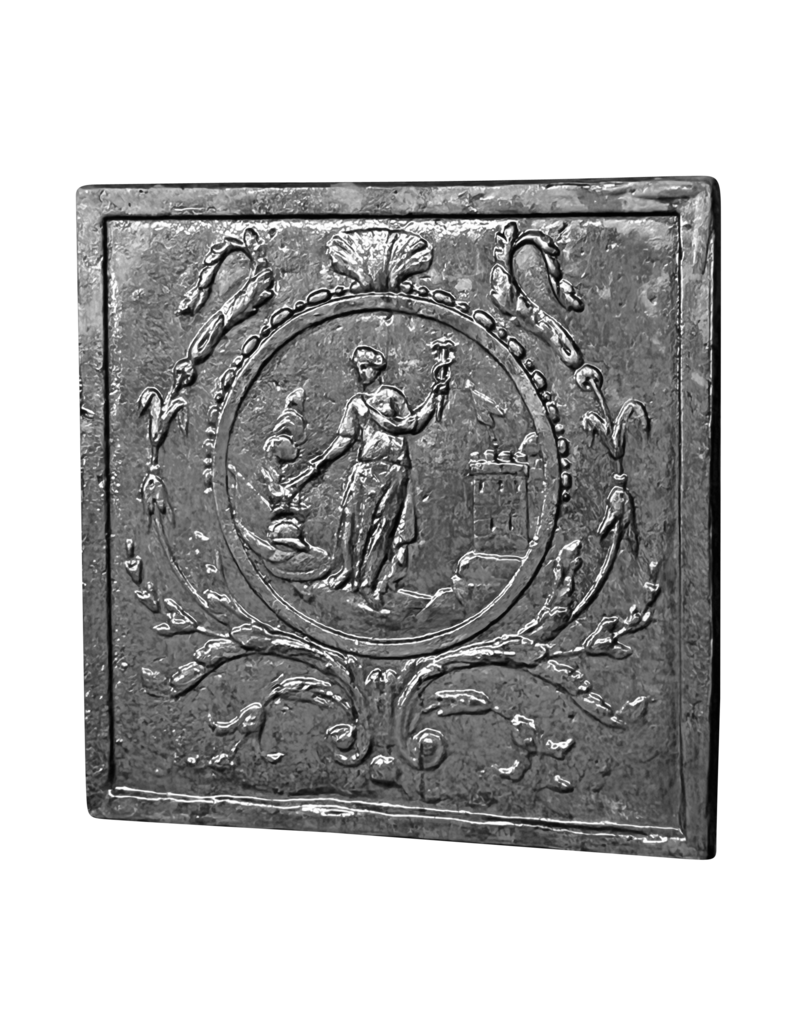 Maison Leon Van den Bogaert Alchemist Wandplatte aus Gusseisen, Kamindekoration