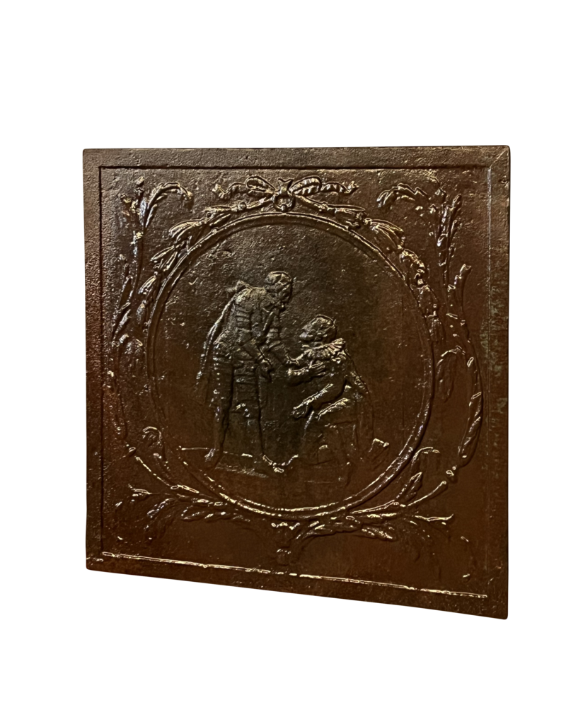 Maison Leon Van den Bogaert French Military Chat Cast Iron Plate