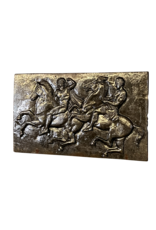 Historic Bas Relief In Cast Iron And Horses