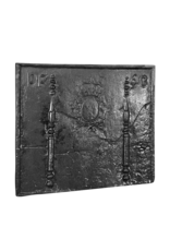 Maison Leon Van den Bogaert Kaminplatten aus Gusseisen aus der Zeit Louis XVI