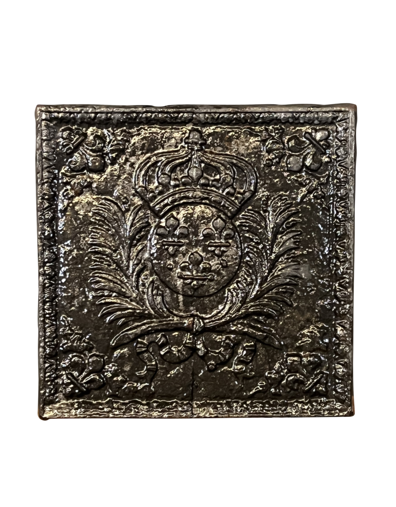 Maison Leon Van den Bogaert French Royal Coat of Arms Fireplace Decor Design