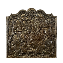 Maison Leon Van den Bogaert Gekroonde koning met vrouw haard decoratieplaat