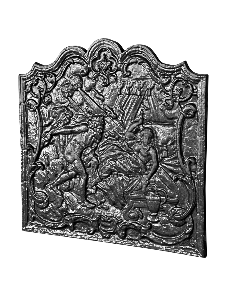 Maison Leon Van den Bogaert Plato Decorativo Para Chimenea Representando Un Rey Coronado Con Su Esposa