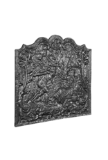 Plaque Décorative Pour Cheminée Représentant Un Roi Couronné Avec Sa Femme