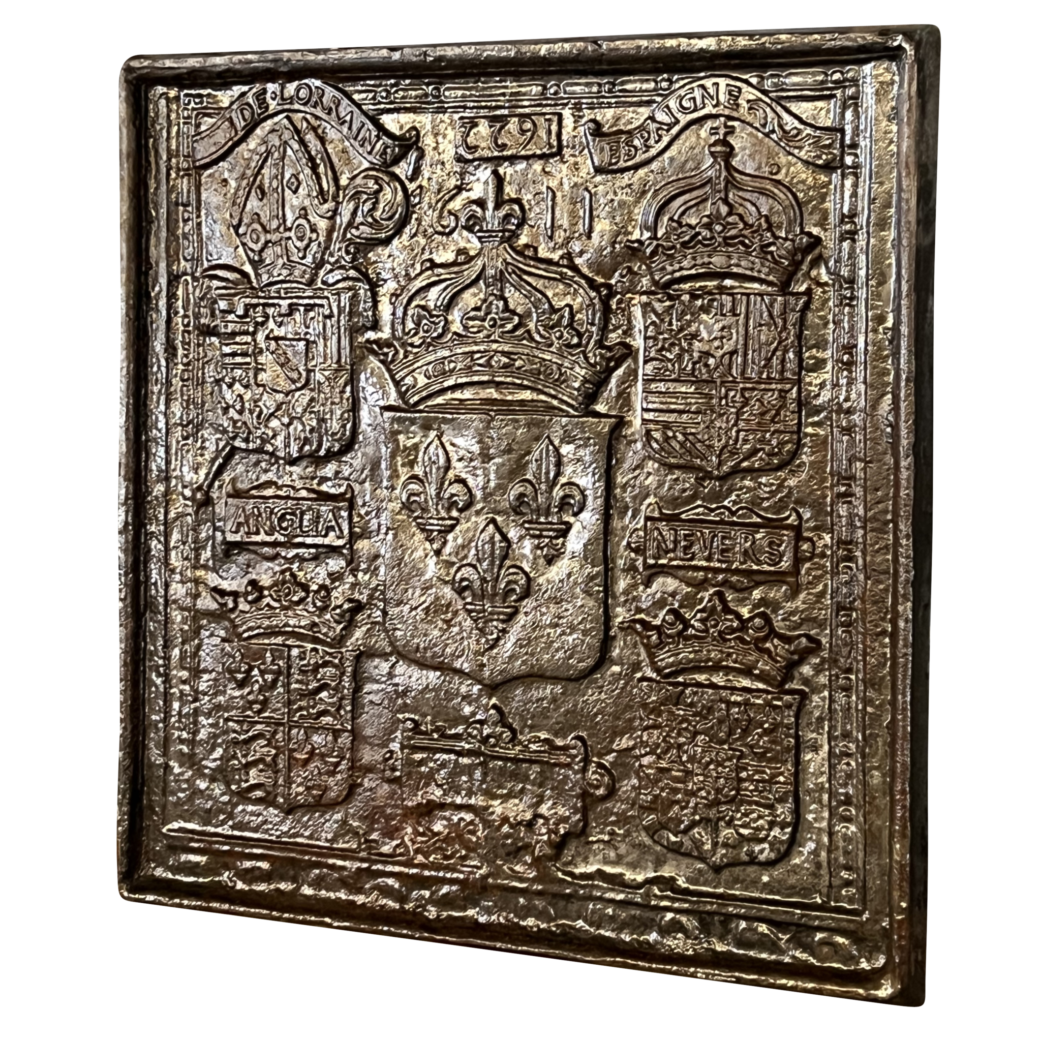 Plaque D'intérieur De Cheminée En Fonte – XIXème Siècle, Origine France