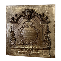 Maison Leon Van den Bogaert Plato decorativo francés de hierro fundido del siglo XIX.