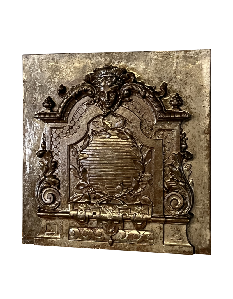Maison Leon Van den Bogaert 19E-Eeuwse Franse Decoratieve Plaat Van Gietijzer