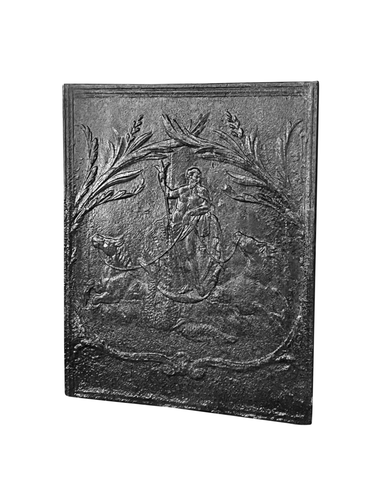 Maison Leon Van den Bogaert Kaminplatte mit Poseidon und Pferden – Beschützer der Seeleute