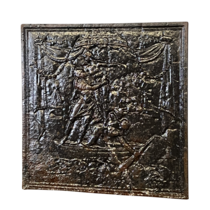 Maison Leon Van den Bogaert Fireplace Decor Plates Cast Iron — 65 cm High
