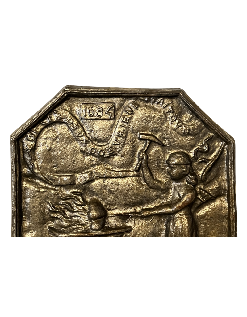 Maison Leon Van den Bogaert El Herrero Año 1685 Francia Placa Chimeneas