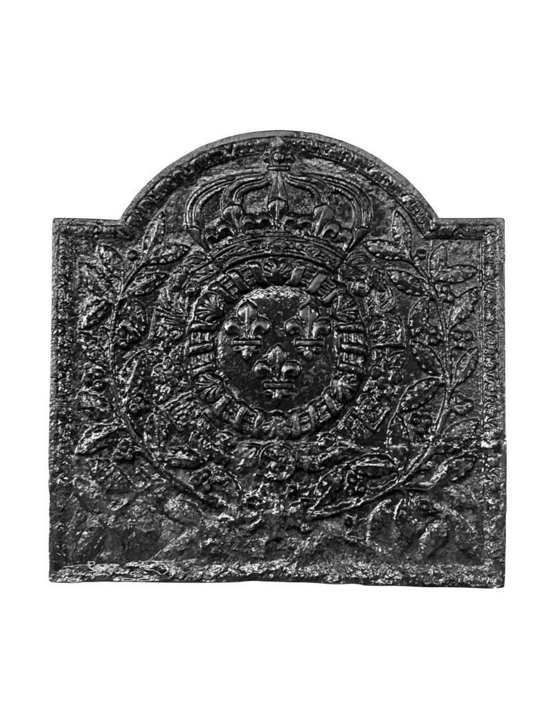 Maison Leon Van den Bogaert King Of France Coat Of Arms Fireplace Plate