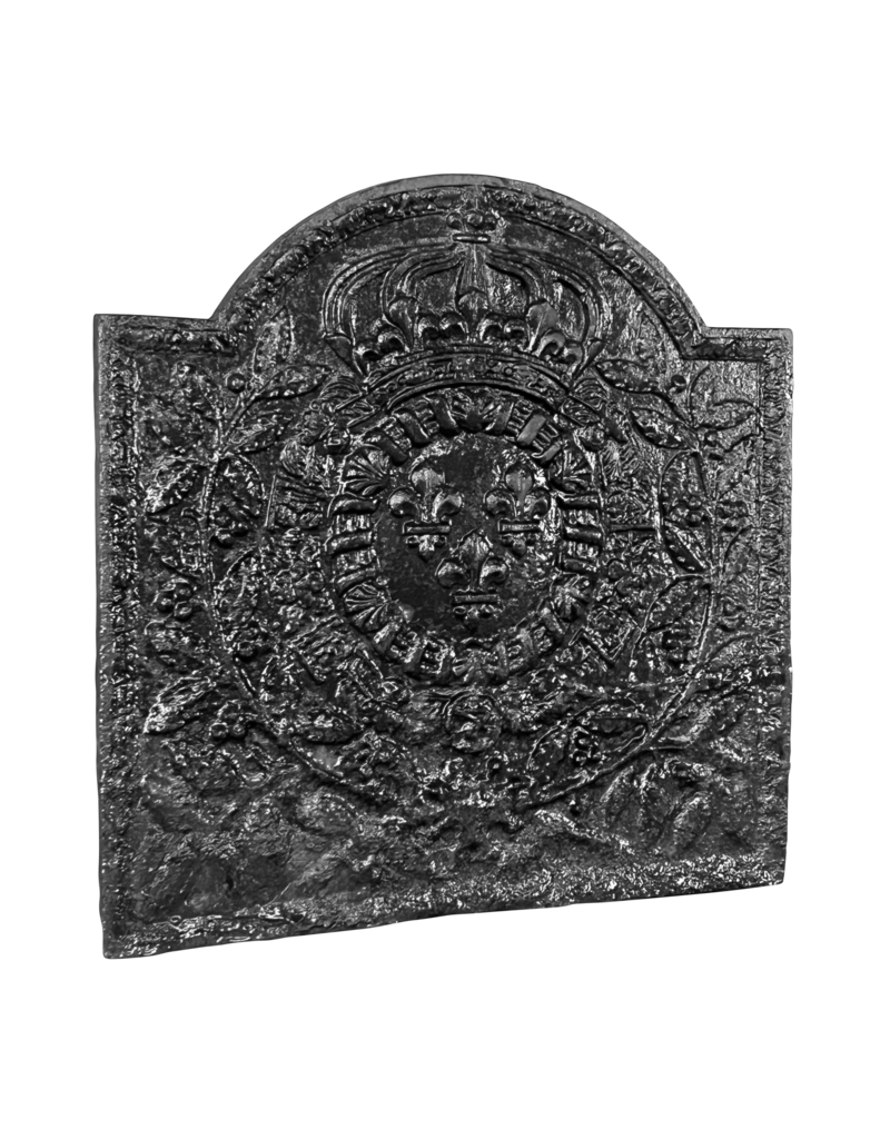 Plaque De Cheminée Avec Armoiries Du Roi De France